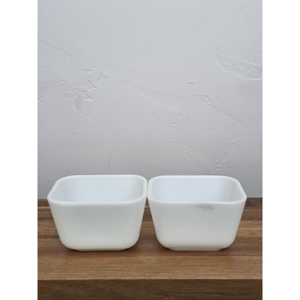 2 PYREX OPAL WHITE UNMARKED Small Dish 501-B